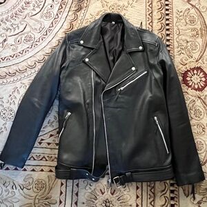 matte Black leather jacket